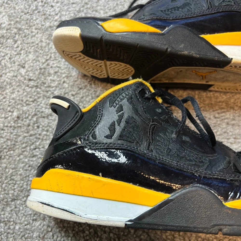 Jordan‎ dub zero sneakers 1y Black Yellow Patent Leather Basketball streetwear